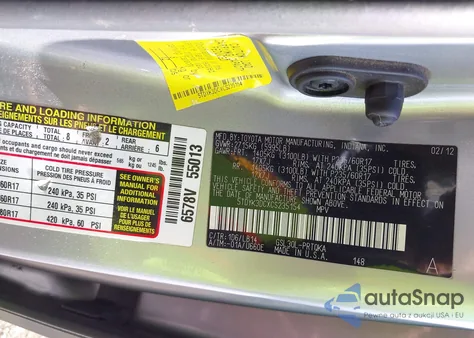 2012 Toyota Sienna Xle V6 8 Passenger from USA, damaged, VIN 5TDYK3DCXCS235154